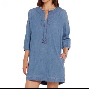 Madewell denim tasseled casual dress